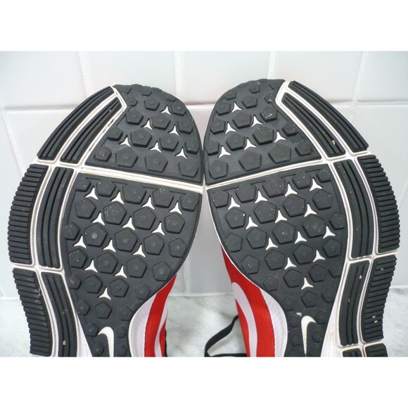Men's Nike Team Zoom Pegasus 34 Red White Running Shoe Size 8 887009-601 NO Box - Picture 7 of 16